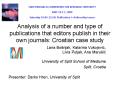 Analysis of a number and type of publications that editors publish in their own journals: Croatian c PowerPoint PPT Presentation