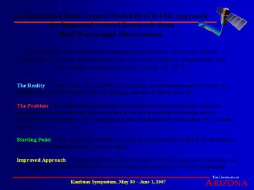 A Constrained Ratio Aerosol Modelfit CRAM Approach
