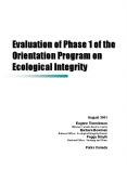 Evaluation of Phase 1 of the Orientation Program on Ecological Integrity PowerPoint PPT Presentation
