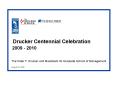 Drucker Centennial Celebration PowerPoint PPT Presentation