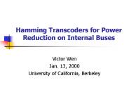 Hamming Transcoders for Power Reduction on Internal Buses
