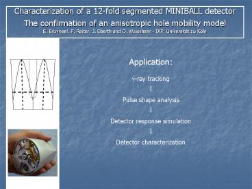Characterization of a 12fold segmented MINIBALL detector