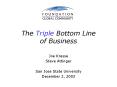 The Triple Bottom Line of Business PowerPoint PPT Presentation