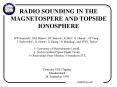 RADIO SOUNDING IN THE MAGNETOSPERE AND TOPSIDE IONOSPHERE PowerPoint PPT Presentation