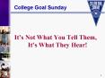 College Goal Sunday PowerPoint PPT Presentation