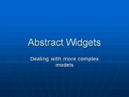 Abstract Widgets