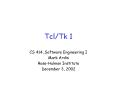 TclTk 1 PowerPoint PPT Presentation