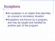 Exceptions