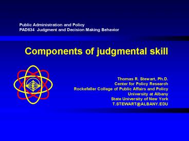 Components of judgmental skill
