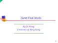 Ka-fu Wong University of Hong Kong PowerPoint PPT Presentation