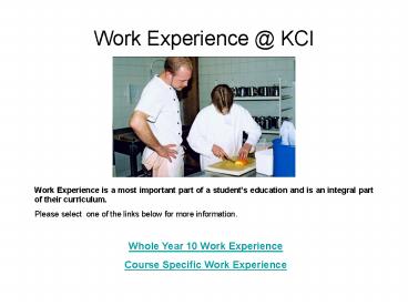 Work Experience KCI