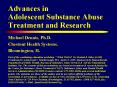Advances in Adolescent Substance Abuse Treatment and Research PowerPoint PPT Presentation