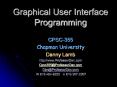 Graphical User Interface Programming PowerPoint PPT Presentation