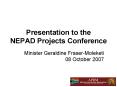 Presentation to the NEPAD Projects Conference PowerPoint PPT Presentation