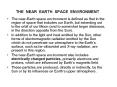 THE NEAR EARTH SPACE ENVIRONMENT PowerPoint PPT Presentation