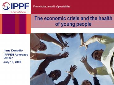 The economic crisis and the health of young people