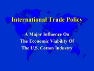International Trade Policy