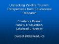 Unpacking Wildlife Tourism: Perspectives from Educational Research PowerPoint PPT Presentation
