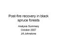 Postfire recovery in black spruce forests PowerPoint PPT Presentation
