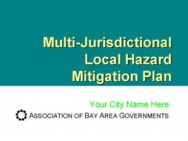 MultiJurisdictional Local Hazard Mitigation Plan