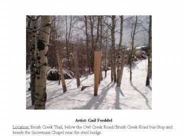 Artist: Gail Freddel