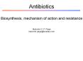 Antibiotics PowerPoint PPT Presentation