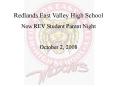 Redlands East Valley High School PowerPoint PPT Presentation