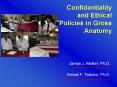 Confidentiality and Ethical Policies in Gross Anatomy PowerPoint PPT Presentation