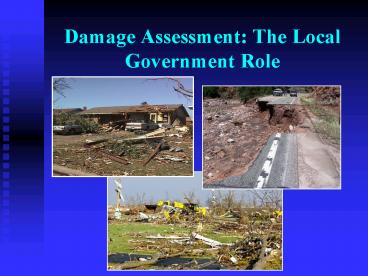Damage Assessment: The Local Government Role