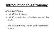 Introduction to Astronomy