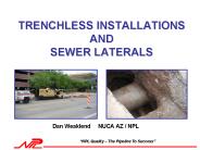 TRENCHLESS INSTALLATIONS AND SEWER LATERALS