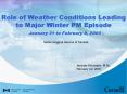 Role of Weather Conditions Leading to Major Winter PM Episode January 31 to February 8, 2005 PowerPoint PPT Presentation