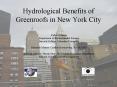 Hydrological Benefits of Greenroofs in New York City PowerPoint PPT Presentation