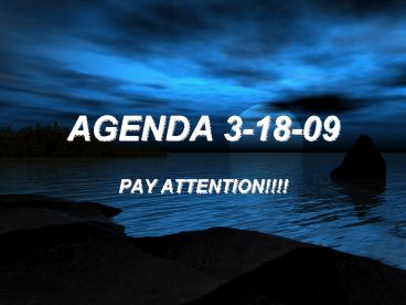 AGENDA 31809