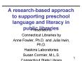 A researchbased approach to supporting preschool language and literacy in public libraries PowerPoint PPT Presentation
