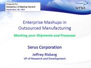 Enterprise Mashups in Outsourced Manufacturing