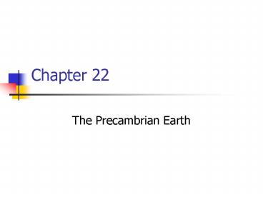 The Precambrian Earth