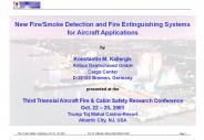 New Fire/Smoke Detection and Fire Extinguishing Systems