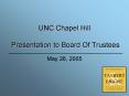 UNC Chapel Hill Presentation to Board Of Trustees PowerPoint PPT Presentation