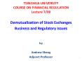 TSINGHUA UNIVERSITY COURSE ON FINANCIAL REGULATION Lecture 708 PowerPoint PPT Presentation
