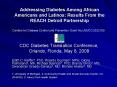 Addressing Diabetes Among African Americans and Latinos: Results From the REACH Detroit Partnership PowerPoint PPT Presentation
