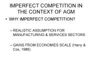 IMPERFECT COMPETITION IN THE CONTEXT OF AGM