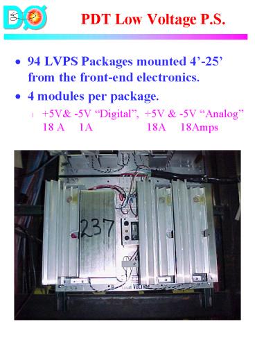 94 LVPS Packages mounted 425 from the frontend electronics.