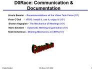 D0Race: Communication