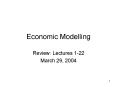 Economic Modelling PowerPoint PPT Presentation