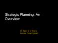 Strategic Planning: An Overview PowerPoint PPT Presentation