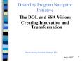 Disability Program Navigator Initiative PowerPoint PPT Presentation