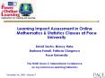 Learning Impact Assessment in Online Mathematics PowerPoint PPT Presentation