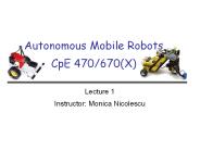 Autonomous Mobile Robots CpE 470670X