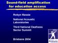 Soundfield amplification for education access PowerPoint PPT Presentation